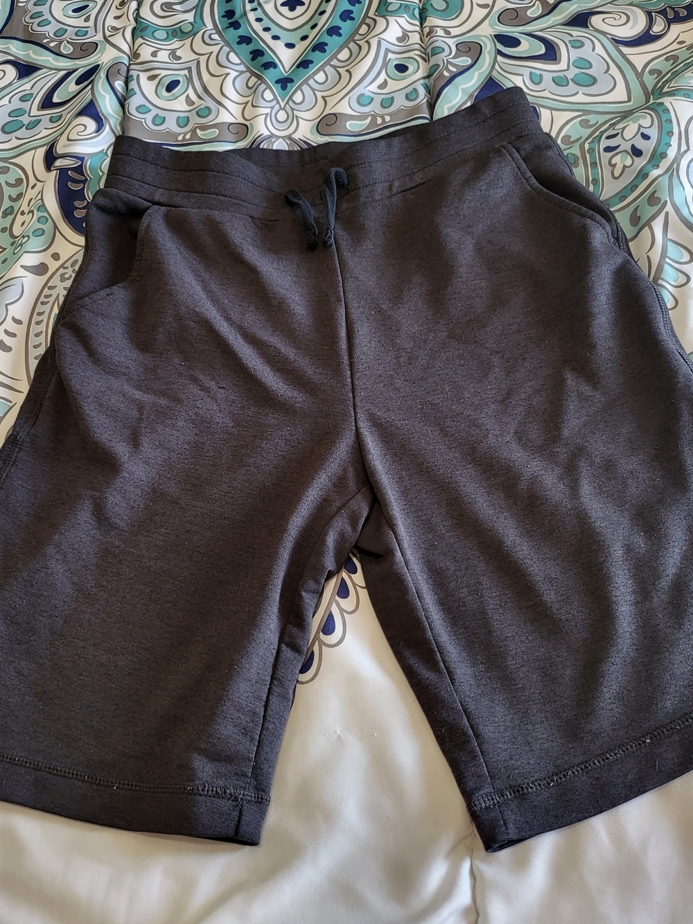 32 Degrees Kids Charcoal Drawstring Knit Shorts